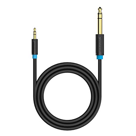 6.35mm to 3.5mm Stereo Jack Cable (1.6ft/0.5m), Vention 6.35mm 1/4 inch to 3.5mm 1/8 inch TRS Stereo Audio Cable with Infection Molding Shell Design for iPod Laptop Home Theater Devices and Amplifiers