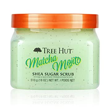 Tree Hut Shea Sugar Scrub Matcha Mojito, 18oz, Ultra Hydrating & Exfoliating Scrub for Nourishing Essential Body Care