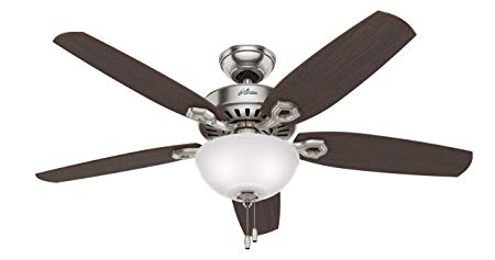 52" Builder Deluxe Whisper Ceiling Fan with Freebies (Brushed Nickel)