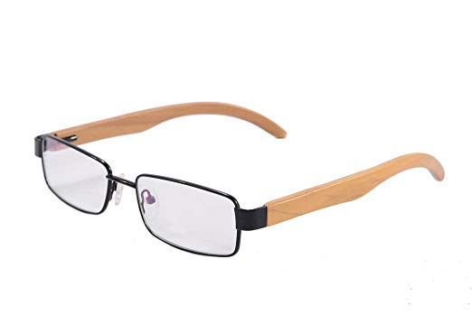 SHINU Wood Glasses Frames Anti Blue Light Reading Glasses Computer Readers-2732(black-verawood,2)