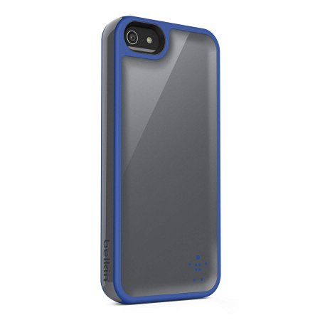 Belkin Grip Max Case  / Cover for iPhone 5 and 5S (Gray / Blue)