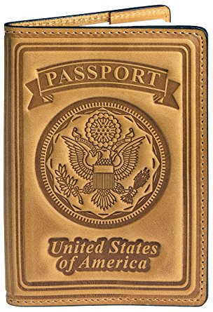 Villini 100% Leather US Passport Holder Cover Case For Men Women In 5 Colors
