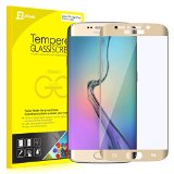 S6 Edge Plus Screen Protector JETech 02mm Thinnest Full Screen 57 Premium Tempered Glass Screen Protector Film for Samsung Galaxy S6 Edge Plus  Gold