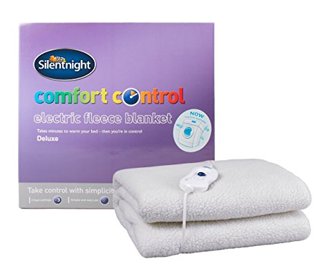 Silentnight Comfort Control Electric Blanket, Fleece - Double