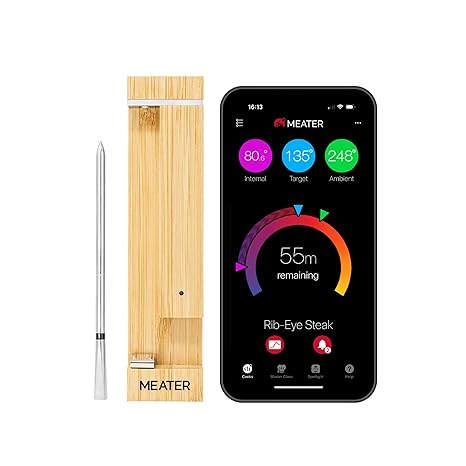 [New] MEATER 2 Plus: Direct Heat Grilling at 550°C, Smart Meat Thermometer, Long Bluetooth Range, 100% Waterproof, Precision Cooking, Multi Sensors, Certified Calibration, for BBQ/Grill/Kitchen