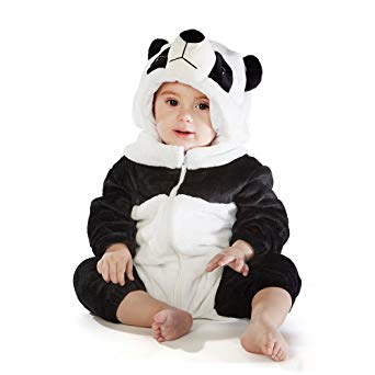 M&M SCRUBS Animal Cosplay Outfits Infant Costume Boys Girls Winter Flannel Romper
