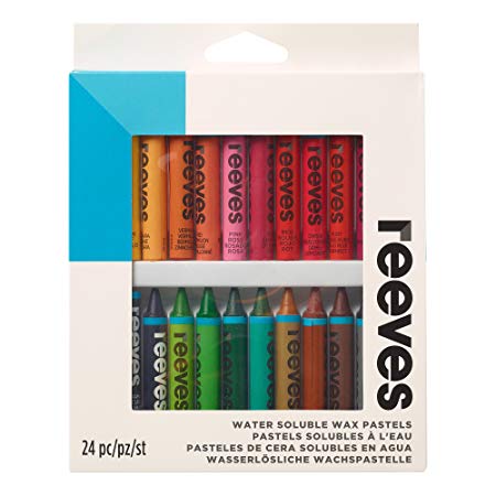Reeves Water Soluble Wax Pastels-Set of 24