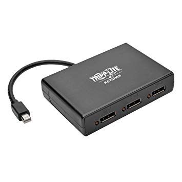 Tripp Lite 3-Port Mini DisplayPort to DisplayPort Multi-Stream Transport (MST) Hub, MDP 1.2 to DP, 3840x2160 4K x 2K @ 24/30Hz (B155-003-DP-V2)