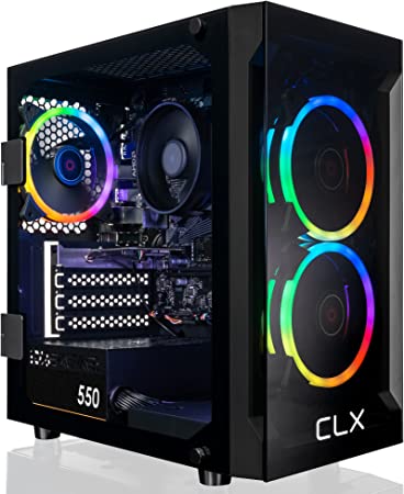 CLX Set Gaming Desktop - AMD Ryzen 7 5700G 3.8GHz 8-Core Processor, 16GB DDR4 Memory, Radeon Vega 8 2GB Shared Graphics, 1TB SSD, WiFi, Windows 11 Home 64-bit