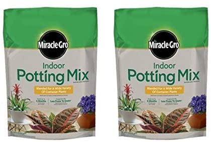 Miracle-Gro Indoor Potting Mix 72776430 6 Quart (2 Pack)