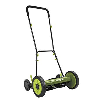 Sun Joe MJ504M Push Manual Reel Mower Without Grass Catcher, 16", Green