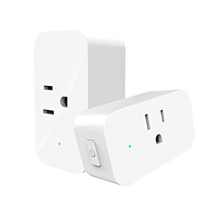 LINGANZH Smart Plug 2 pack, Wi-Fi Outlet Compatible with Alexa Echo Google Home and IFTTT, No Hub Required, Timing Function, WiFi Wireless Energy Monitoring, Remote Control Your Devices From Anywhere