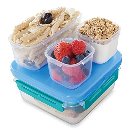 Rubbermaid LunchBlox Leak-Proof Entree Lunch Container Kit, Small, Blue