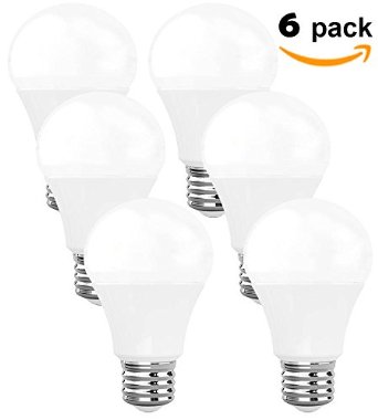 LED Bulbs Pack of 6 - A19 E27 7w Brightest 60W Incandescent Bulbs Equivalent Soft White 3000k Light Bulb