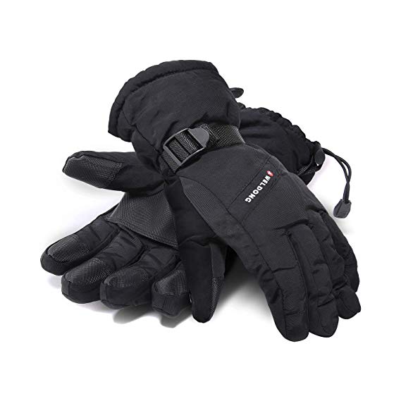UPmagic Waterproof Men Ski Gloves, Windproof Warmest Thinsulate Cold Weather Glove for Skiing Snowboarding Riding Winter Snow Sports