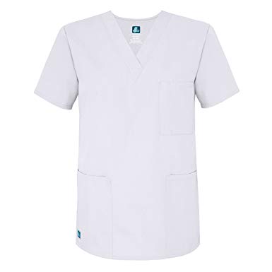 Medical Uniforms Unisex V-Neck Tunic 3 Pocket Hospital Nurse Scrub Top