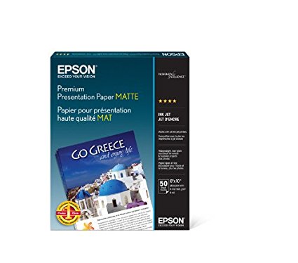 Epson Premium Presentation Paper MATTE (8x10 Inches, 50 Sheets) (S041467)