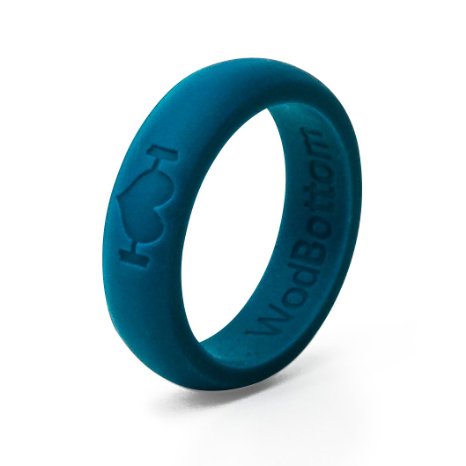 WodBottom - SILICONE WEDDING RINGS FOR WOMEN - Perfect for Active Ladies, Athletes, Working Out, Crossfit, Wods - Safe, Comfortable, Stylish - Replace Your Wedding Band with a Hypoallergenic, Medical Grade Ring - Satisfaction Guaranteed