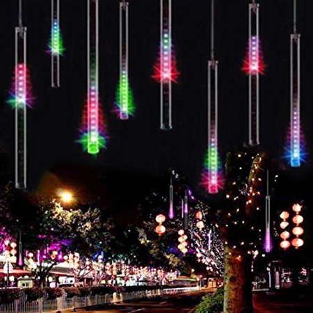 OFTEN 8 x 30cm Meteor Shower Rain LED Tube String Christmas Xmas Light (Multicolor)