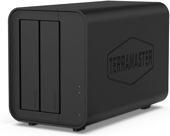 TERRAMASTER F2-212 2Bay NAS - Quad Core CPU DDR4 RAM Personal Private Cloud Home Network Attached Storage with Rich Backup Solutions (Diskless)