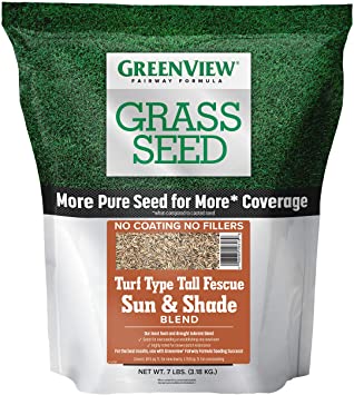 GreenView 2829347 Fairway Formula Grass Seed Turf Type Tall Fescue Sun & Shade Blend, 7 lb