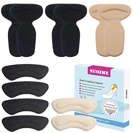 Heel Grips Heel Cushion Inserts Reusable Self-Adhesive Non-Slip Heel Pads Liners for Men's and Women's Loose Shoes, Preventing Heel Slipping, Rubbing, Comfortable Shoe Pads Inserts -6 Pairs