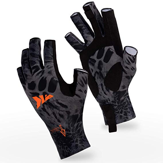 KastKing Sol Armis Sun Gloves UPF50  Fishing Gloves UV Protection Gloves Sun Protection Gloves Men Women for Outdoor, Kayaking, Rowing