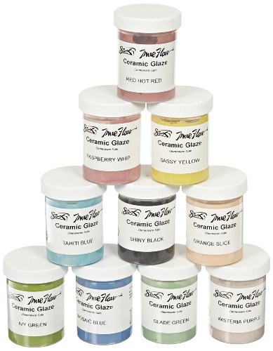 Sax True Flow Gloss Glaze - 4 Ounce Jars - Set of 10 - Assorted Colors