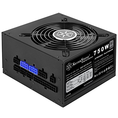 SilverStone SST-ST75F-PT - Strider Platinum Series, 750W 80 Plus Paltinum ATX PC Power Supply, PC Power Supply, 120mm, 100% modular