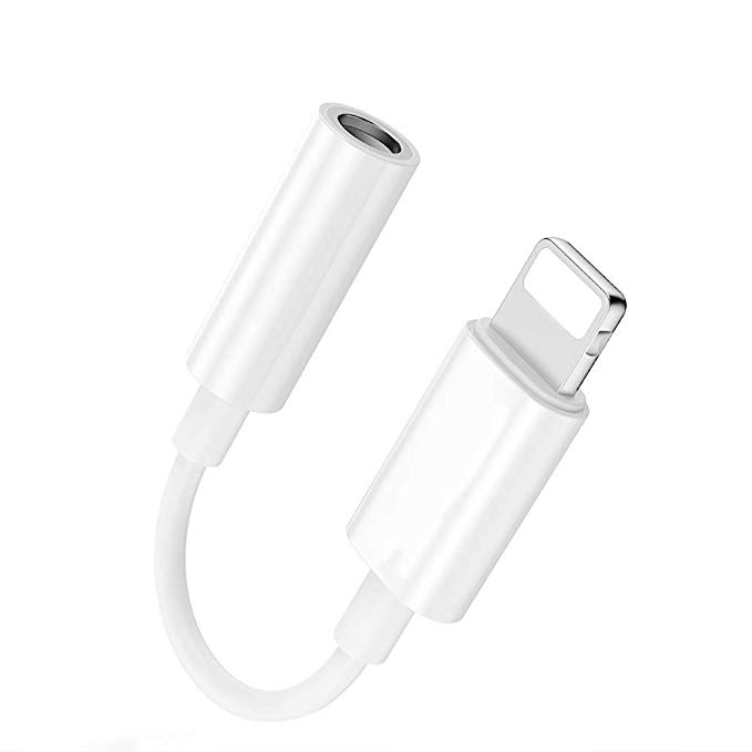 [Apple MFi Certified] 3.5mm Headphone Adapter for Phone Adapter Jack Dongle Compatible with iPhone 7/7Plus/8/8Plus /X/XS Max Earphone Jack Cable Splitter Accessory Support iOS 12