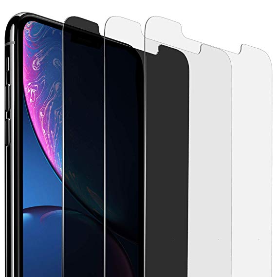 Vilso iPhone XR Screen Protectors [Pack of 3] 1 x Anti-Spy Privacy Screen Protector   2 x Tempered Glass Screen Protector 6.1 “, Anti-Scratch, Bubble Free, Highest Protection