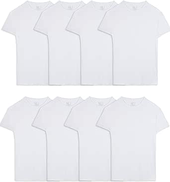 Fruit of the Loom Men's Active Cotton Blend Lightweight Crew T-Shirts (8 pack)