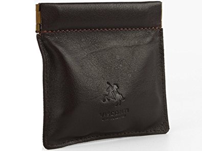 Visconti CP7 Leather Coin Purse Pouch Squeeze Change Wallet or Key Holder