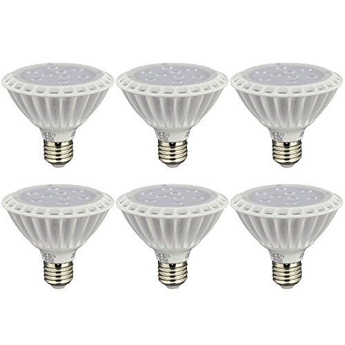 LEDwholesalers UL-Listed PAR30 LED Spot Light Bulb with Interchangeable Flood Lens 11-Watt Short Neck (6-Pack), Warm White, 1337WWx6