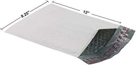 Poly Bubble Mailer 8.25"x12" #2- Pack of 100