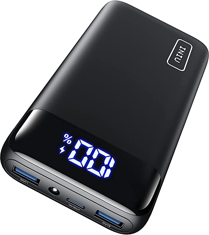 INIU Portable Charger, 22.5W PD3.0 QC4.0 Fast Charging LED Display 20000mAh Power Bank, 3 Outputs Flashlight USB C Phone Battery Pack