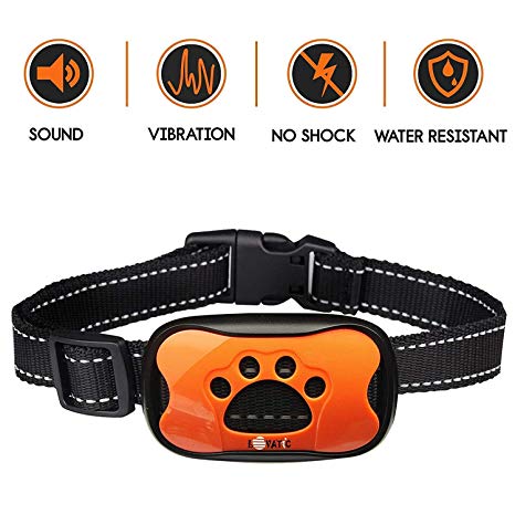 LOVATIC Dog Bark Collar - No Shock Vibration and Sound Humane Training Device for Small Medium Large Dogs - 7 Levels Sensitivity Adjustment - Best No Bark Control Collar