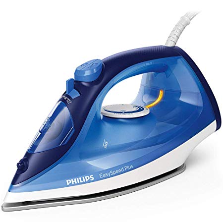 Philips EasySpeed Plus Iron with 150g Steam Boost, 2400W and Ceramic Soleplate - Blue/White - GC2145/29