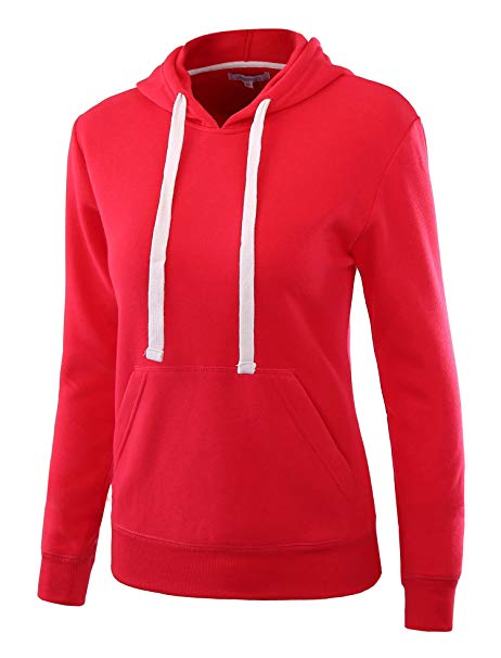 Vetemin Women's Basic Soft Brushed Fleece Long Sleeve Pocket Hoodies Sweatshirts