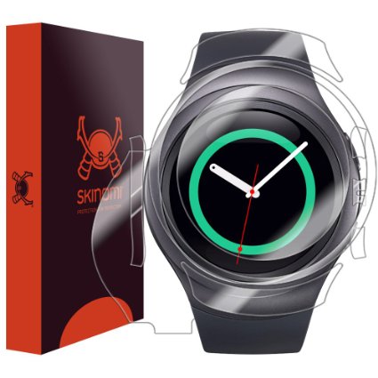 Samsung Gear S2 42mm Screen Protector Full Coverage Full Body Skin Skinomi TechSkin - Lifetime Warranty  Front and Back HD Clear Film  Ultra High Definition and Anti-Bubble Shield