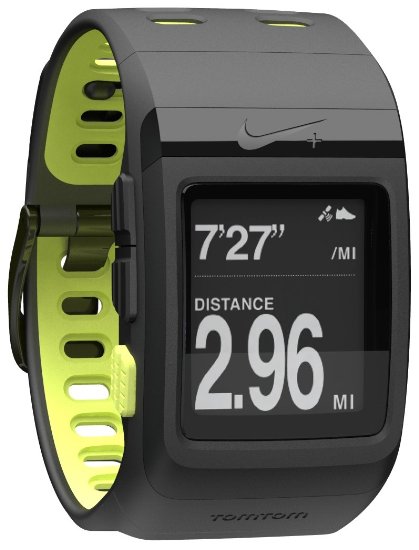Nike  SportWatch GPS Powered by TomTom (Black/Volt)