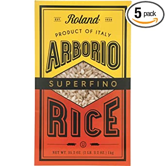 Roland Foods Arborio Rice, Superfino, 2 Pound and 3.3 Ounce (Pack of 5)