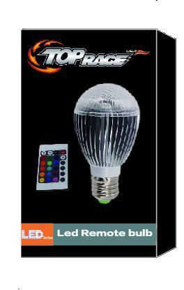 Top Race Remote Control Multi Color 12W RGB Changing LED Light Bulb Mood Light with Built in Memory Function