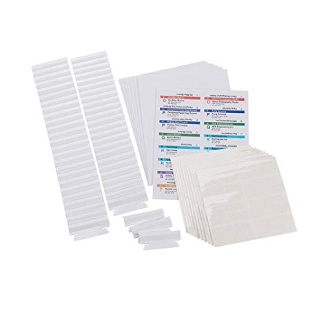 Smead 64910 Viewables Hanging Folder Tabs and Labels, Refill, 3 1/2 Inch, Assorted (Pack of 100)