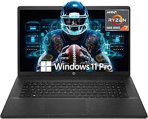 HP Newest 17.3'' IPS FHD Anti-Glare Display Laptop, AMD Ryzen 7 5700U Processor (Beats i9-10885H), Wi-Fi 6, Long Battery Life, Webcam, Bluetooth, Win 11 Pro, w P500 SSD (32GB RAM | 1 TB SSD)