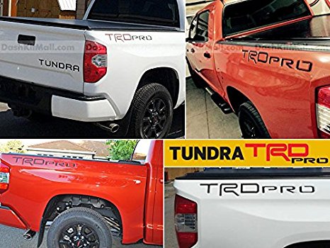 Toyota Tundra TRD PRO (2 SETS) 2014 2015 2016 2017 Side Bed Letter Insert Not Decals - Black
