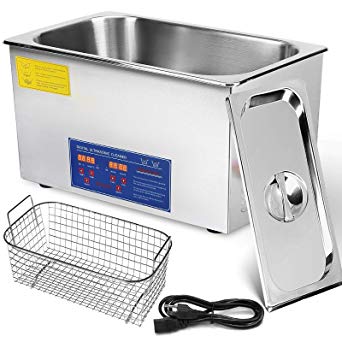 Mophorn Ultrasonic Cleaner 30L Ultrasonic Cleaner for Cleaning Eyeglasses Dentures Commercial Industrial Ultrasonic Cleaner with Digital Heater Timer and Cleaner Basket (30 Liter)