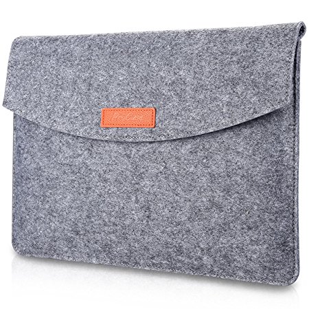 ProCase 13 - 13.5 Inch Felt Laptop Sleeve Bag, 13 Inch Macbook Pro Retina / MacBook Air, 13.5 Inch Surface Book and Other Chromebook Ultrabook Notebook Felt Laptop Bag Sleeve Case -Grey