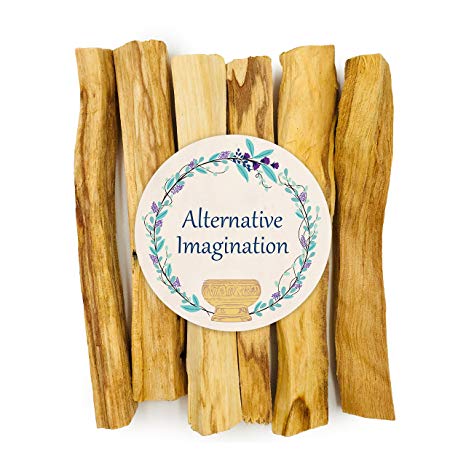 Alternative Imagination Premium Palo Santo Holy Wood Incense Sticks, for Purifying, Cleansing, Healing, Meditating, Stress Relief. 100% Natural and Sustainable, Wild Harvested. (6)