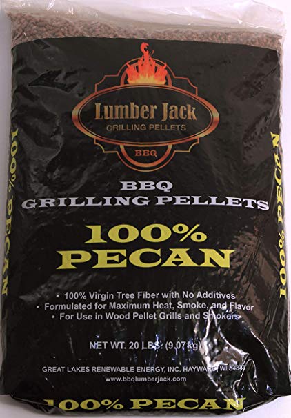 Lumber Jack 100 Percent Pecan BBQ Grilling Pellets 40 Pounds (2 ea 20 Pound Bags)